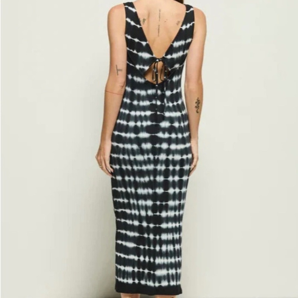 NATION LTD Ribbed Midi Dress Women's Small Tie Dye Cotton Boho Beach‎